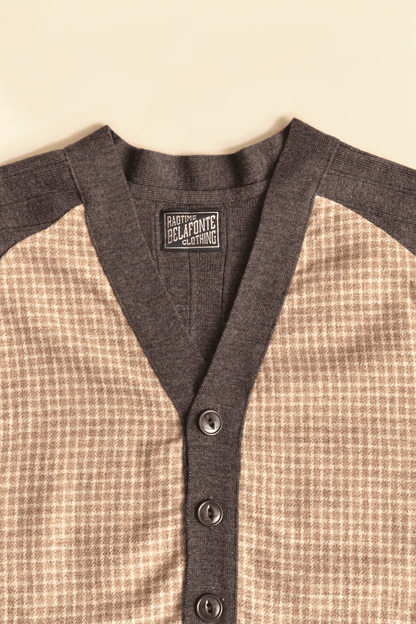 Belafonte Ragtime Panel Cardigan - Smoky Brown -Belafonte - URAHARA