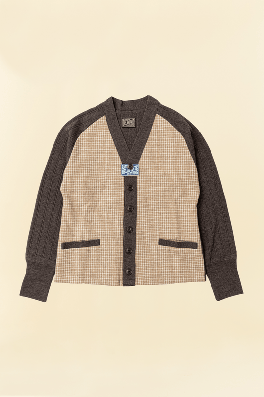 Belafonte Ragtime Panel Cardigan - Smoky Brown -Belafonte - URAHARA