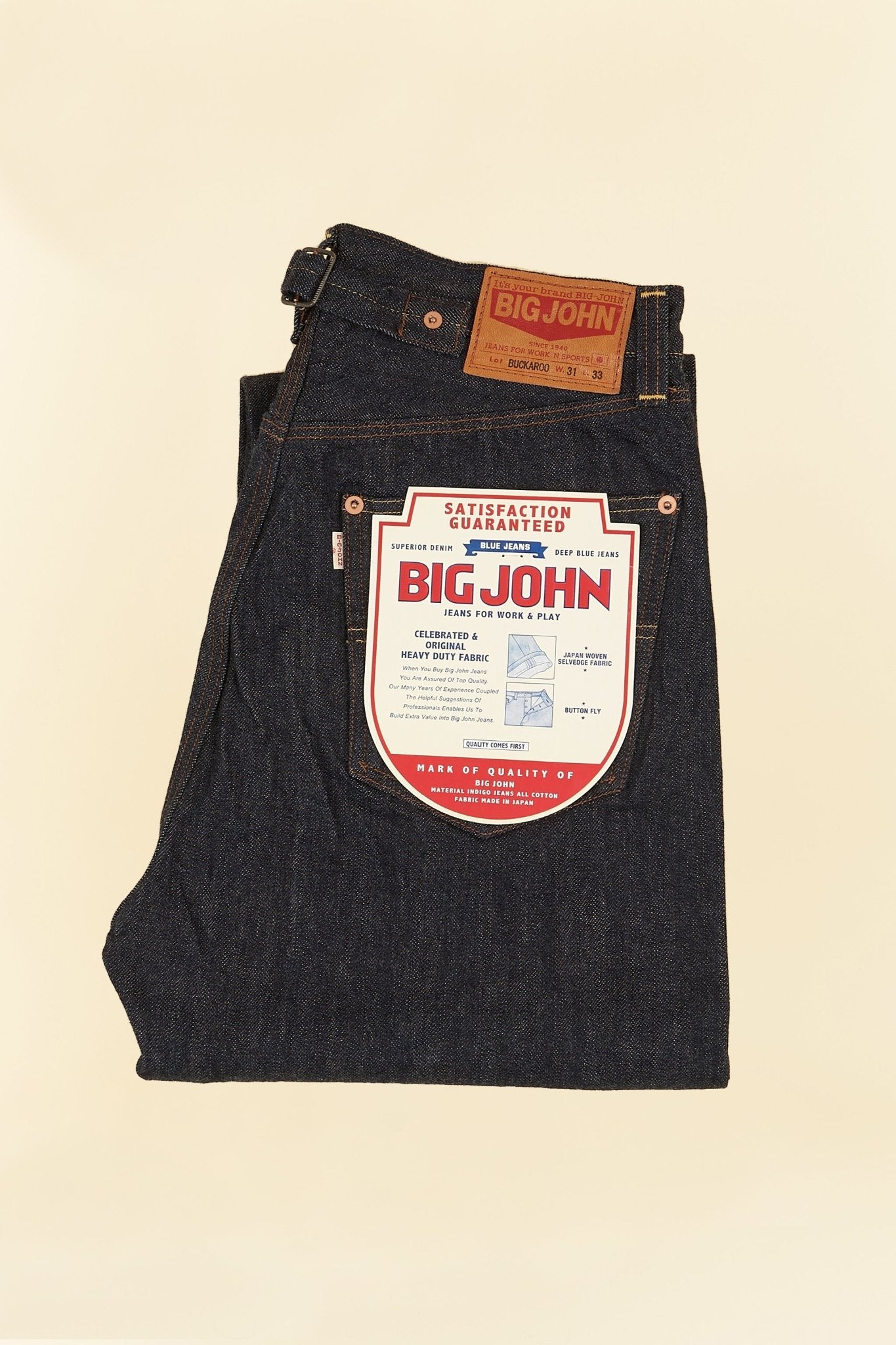 Big John Buckaroo Straight Selvedge Jeans - 14oz -Big John - URAHARA