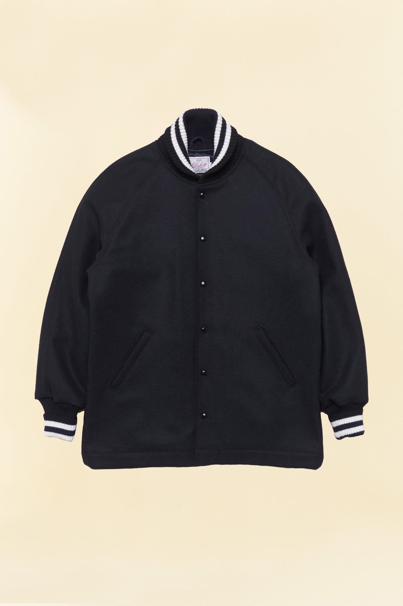 Dehen Car Coat - Black / Off White -Dehen - URAHARA