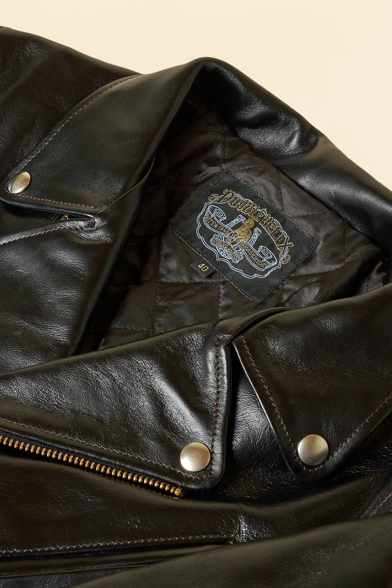 Double Helix 'Deviant' Horsehide Leather Jacket - Black -Double Helix - URAHARA