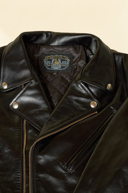 Double Helix 'Deviant' Horsehide Leather Jacket - Black -Double Helix - URAHARA