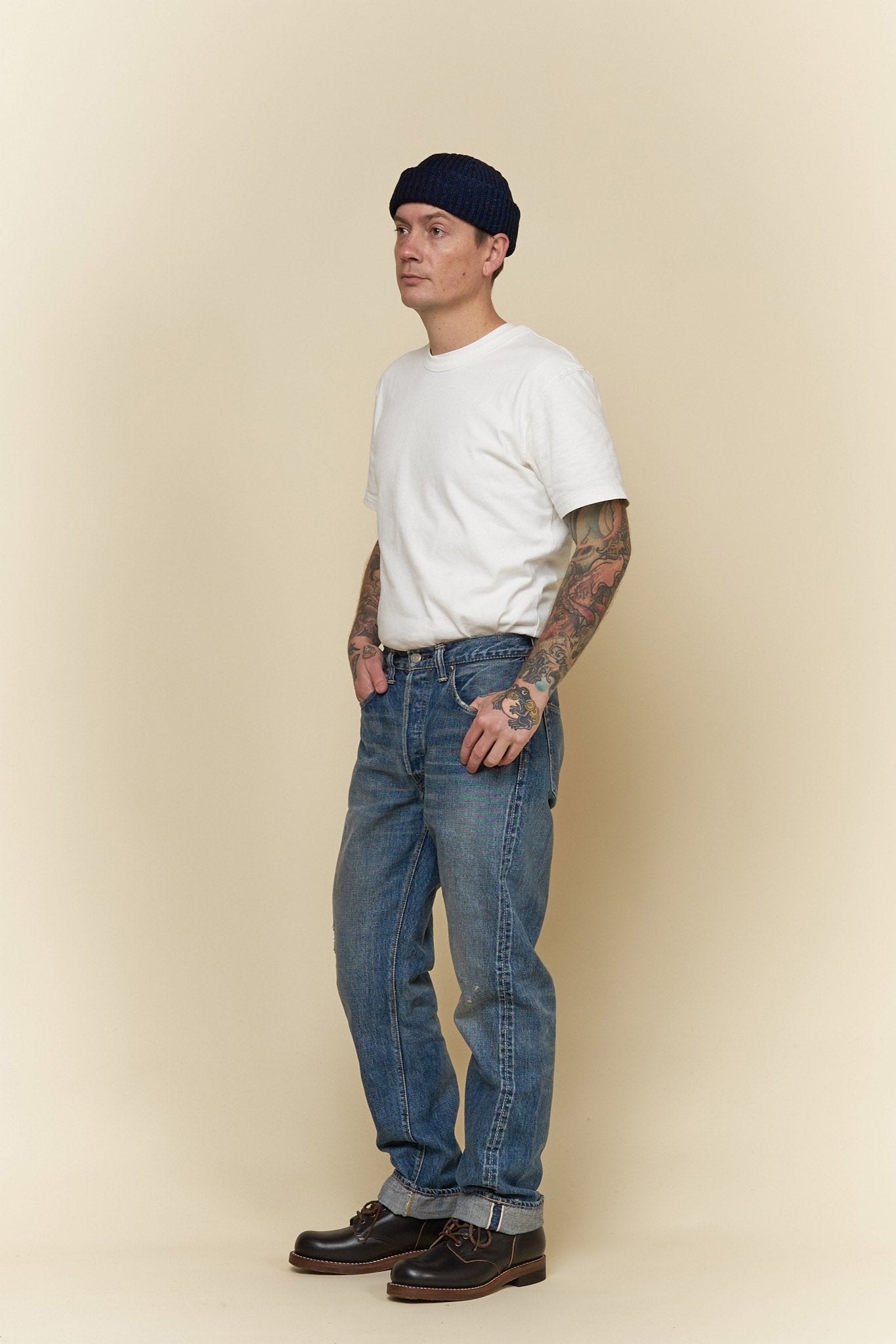 Fullcount 1101 Dartford Washed Straight Selvedge Denim - 13.7oz -Fullcount - URAHARA