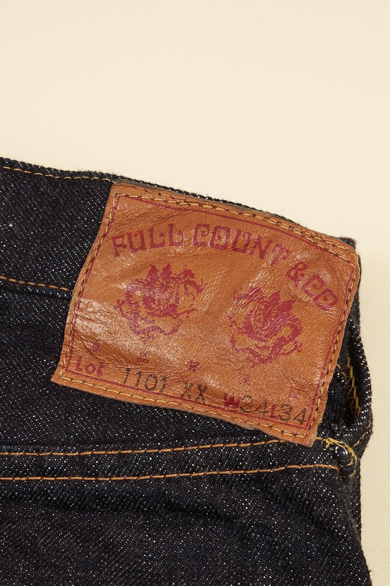 Fullcount 1101XX Straight Selvedge Denim - 15.5oz -Fullcount - URAHARA