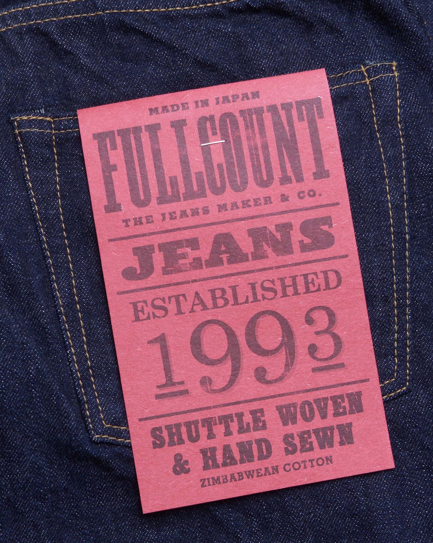 Fullcount 1110 Tapered Selvedge Denim - 13.7oz -Fullcount - URAHARA