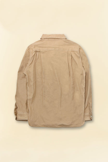 Fullcount Cotton Wool CPO Shirt - Beige -Fullcount - URAHARA