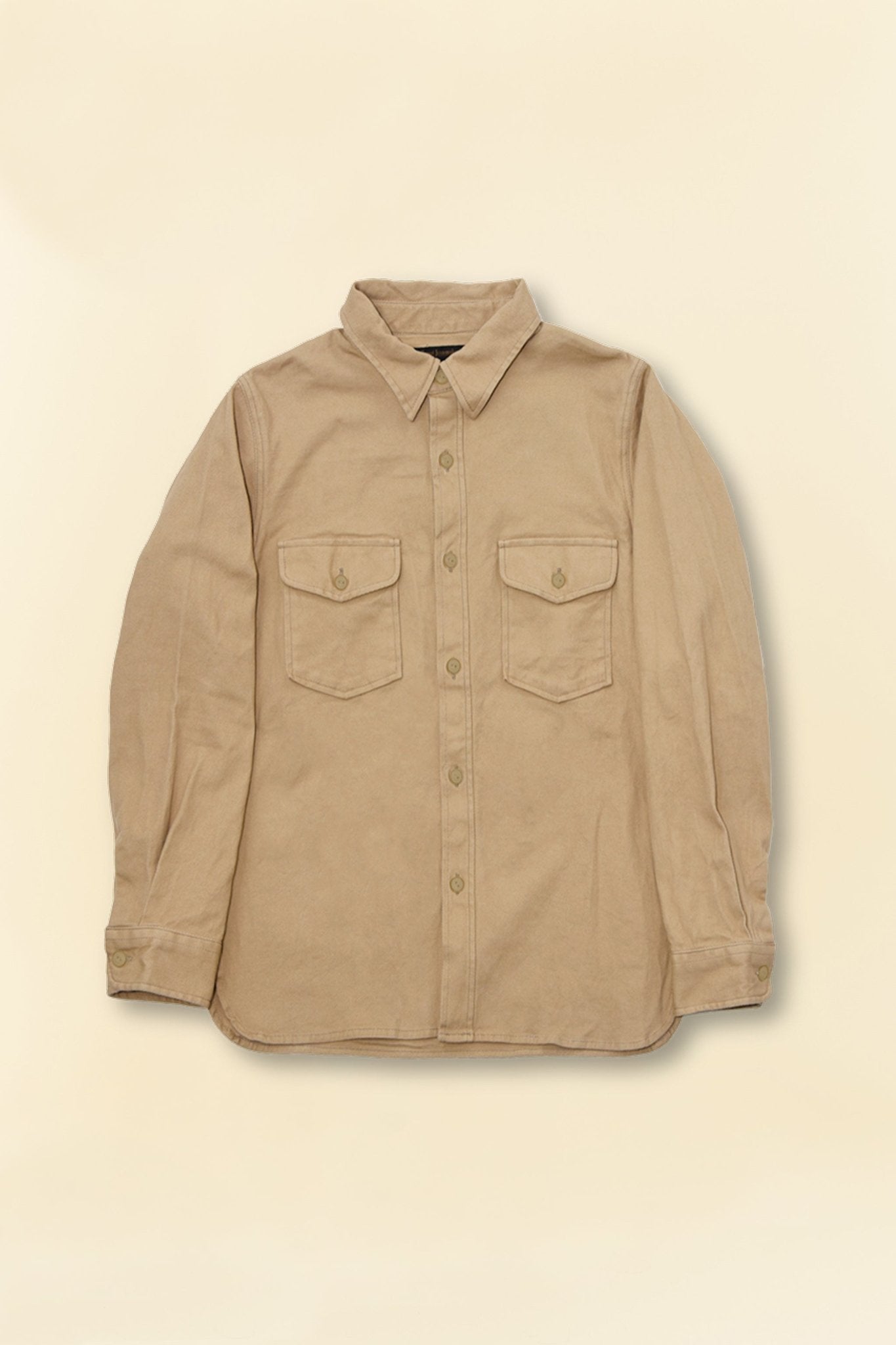 Fullcount Cotton Wool CPO Shirt - Beige -Fullcount - URAHARA