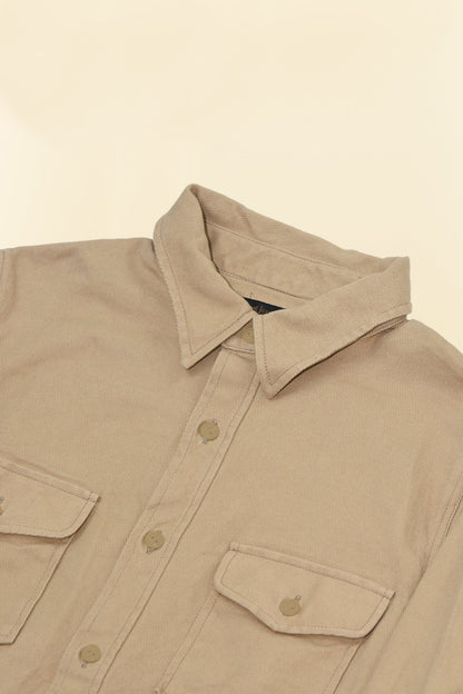 Fullcount Cotton Wool CPO Shirt - Beige -Fullcount - URAHARA