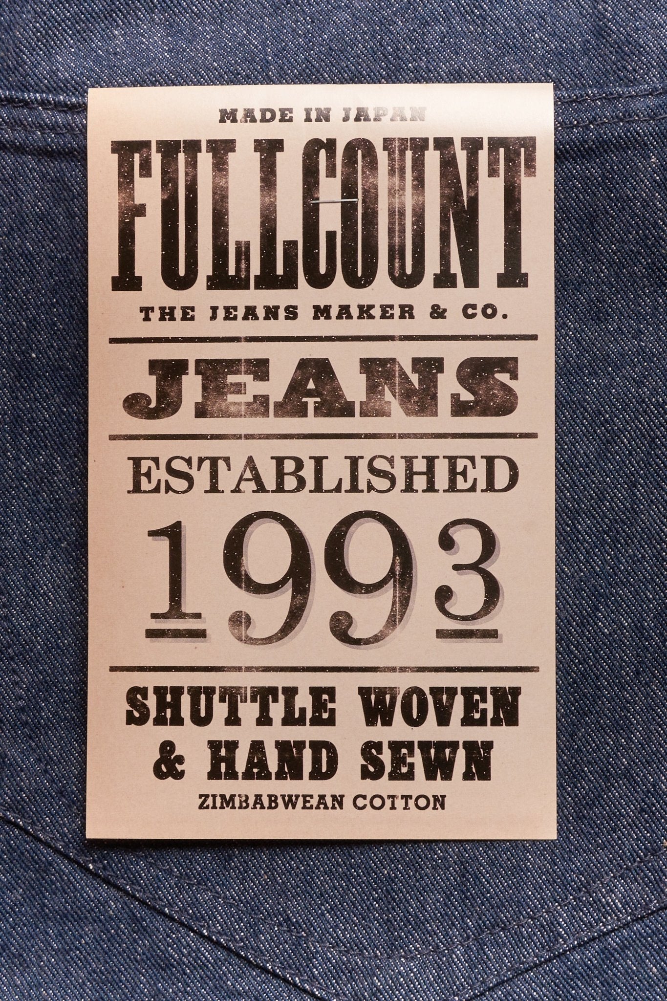 Fullcount Duke 2 Wide Cut Selvedge Denim - 13oz -Fullcount - URAHARA