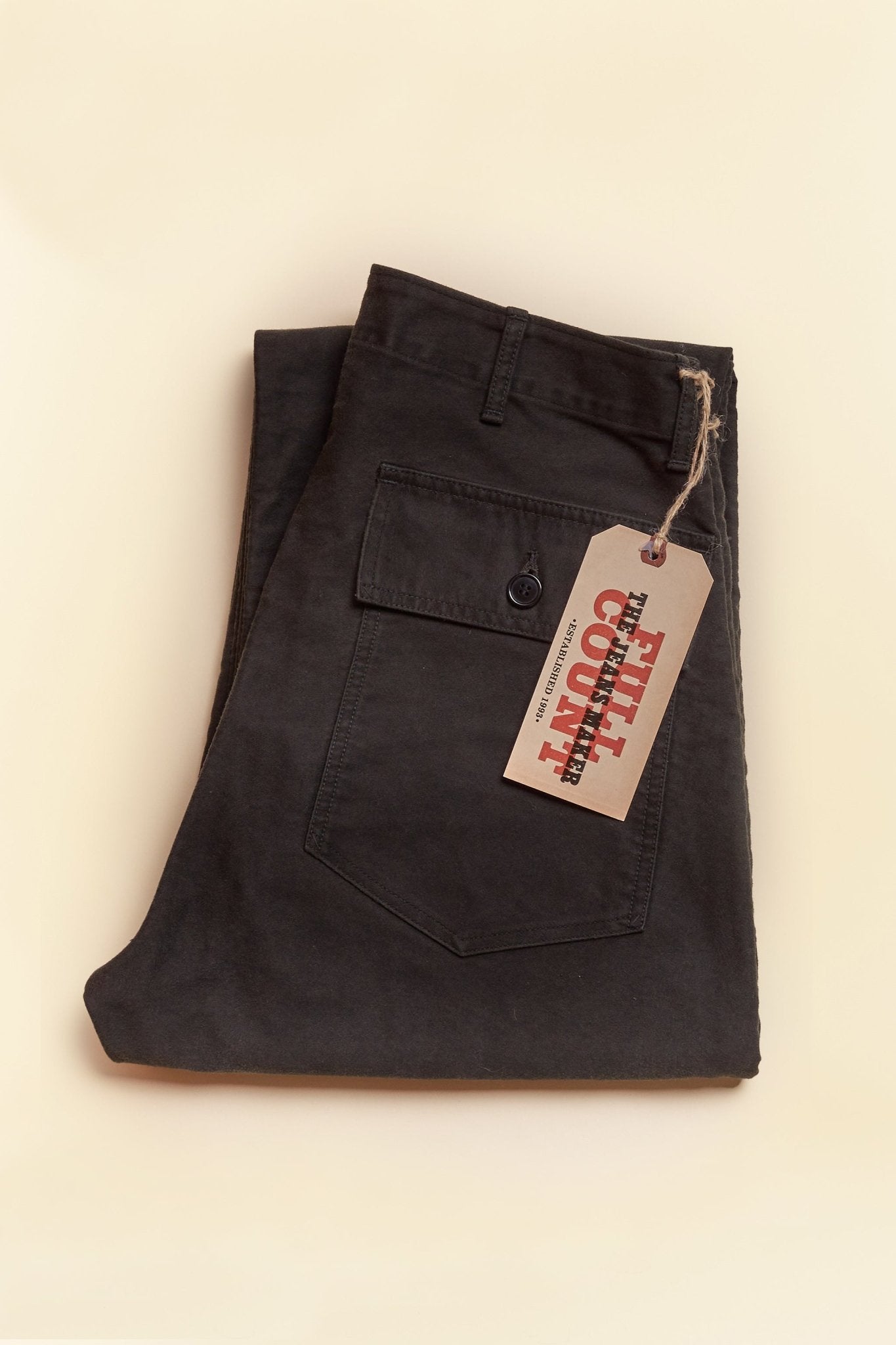 Fullcount French Moleskin Utility Trouser - Black -Fullcount - URAHARA