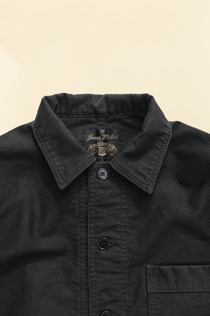 Fullcount French Moleskin Work Jacket - Black -Fullcount - URAHARA