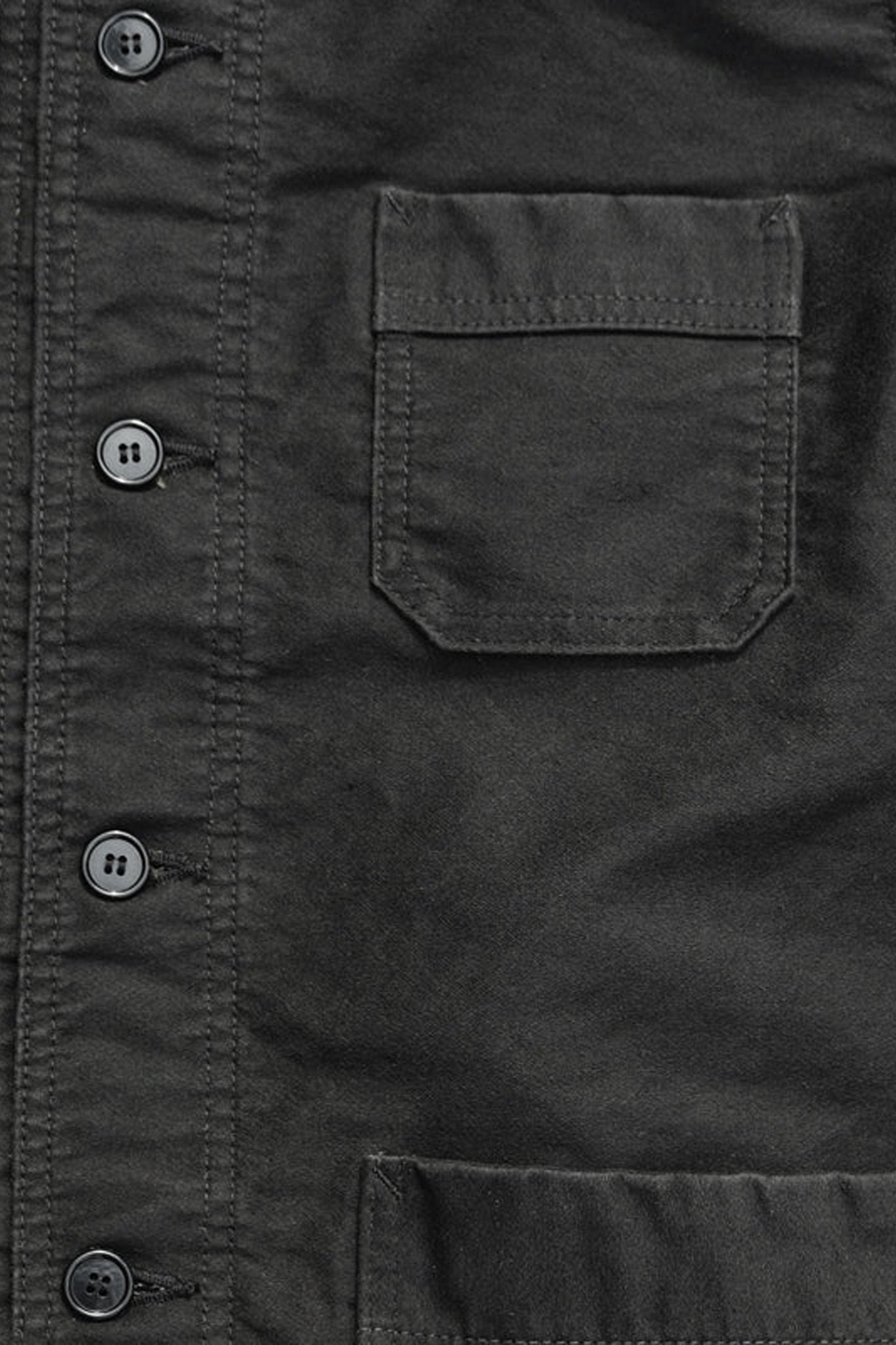 Fullcount French Moleskin Work Jacket - Black -Fullcount - URAHARA