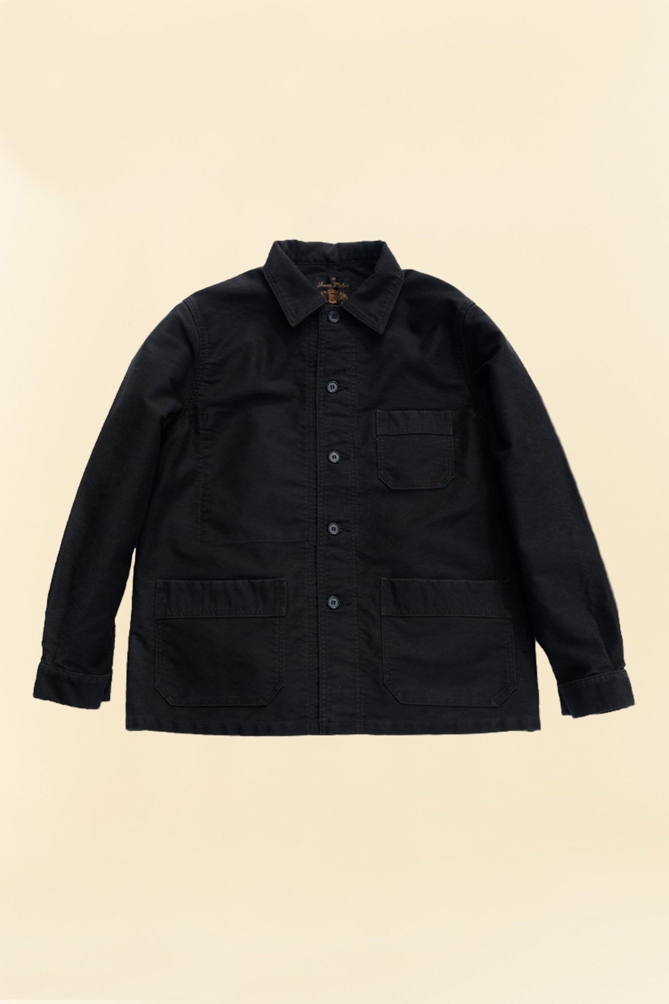 Fullcount French Moleskin Work Jacket - Black -Fullcount - URAHARA