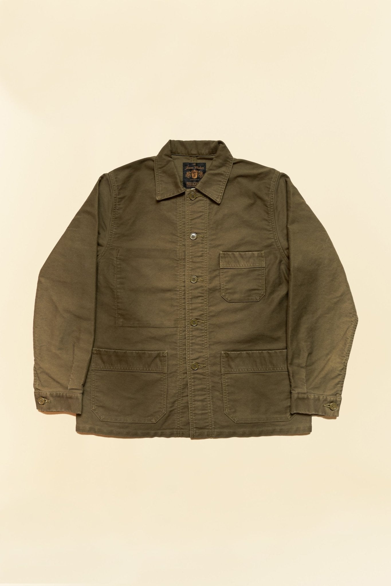 Fullcount French Moleskin Work Jacket - Olive -Fullcount - URAHARA