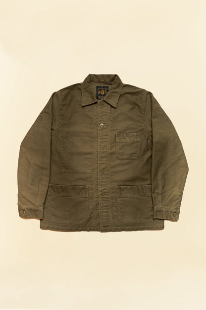 Fullcount French Moleskin Work Jacket - Olive -Fullcount - URAHARA