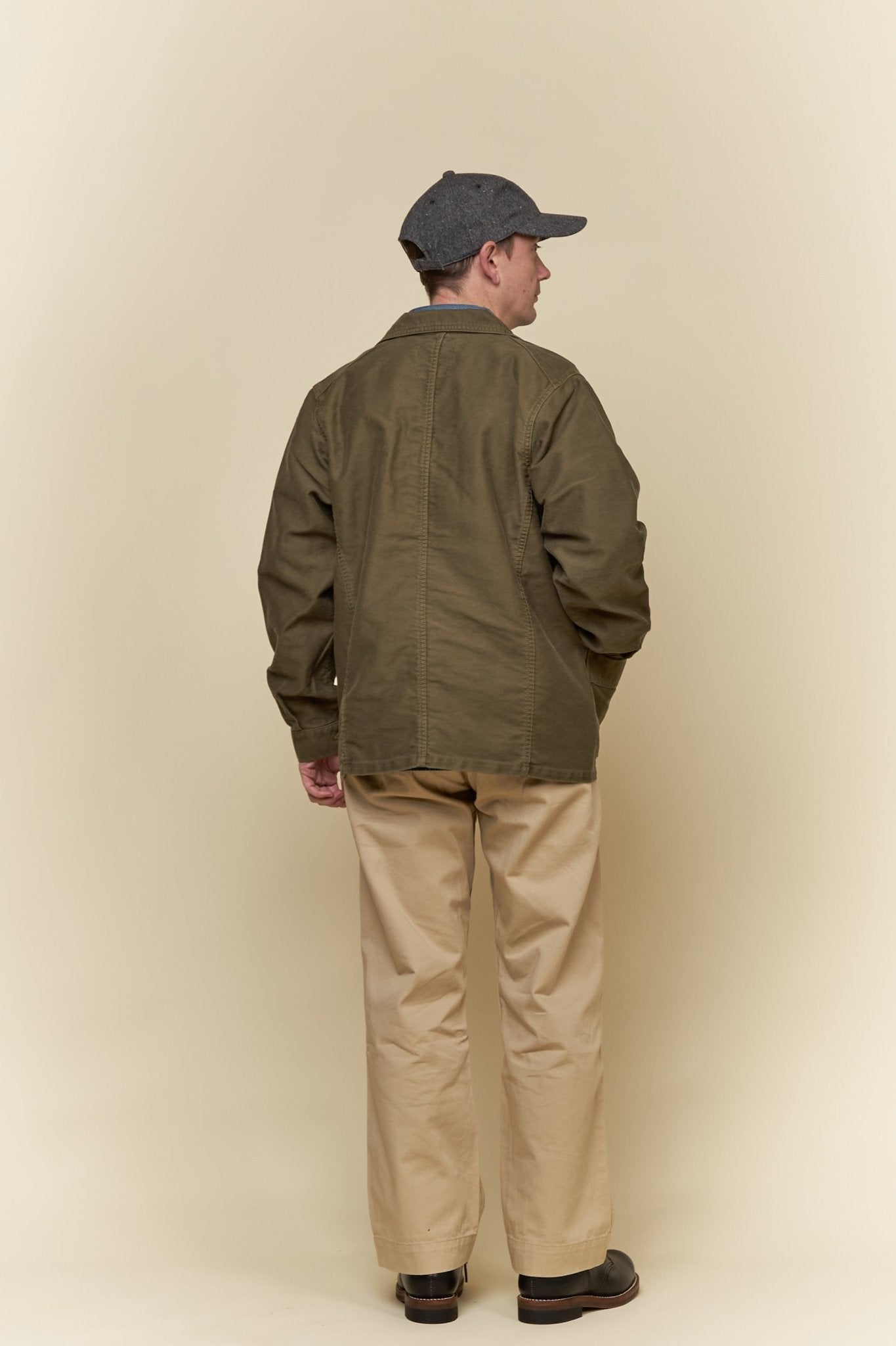 Fullcount French Moleskin Work Jacket - Olive -Fullcount - URAHARA