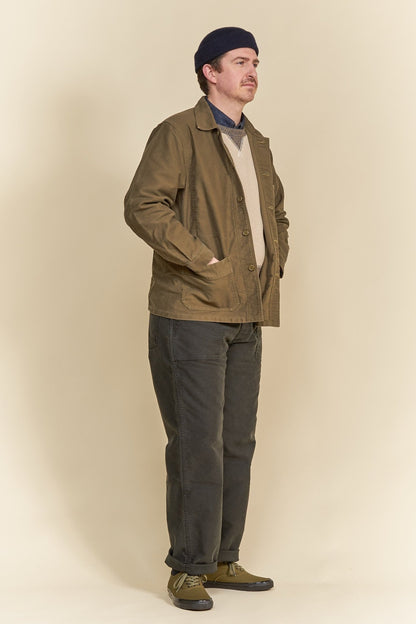 Fullcount French Moleskin Work Jacket - Olive -Fullcount - URAHARA