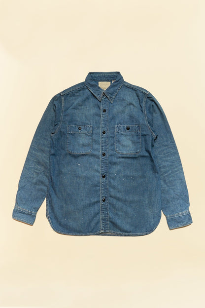 Fullcount Heavy Weight Denim Work Shirt - Indigo -Fullcount - URAHARA