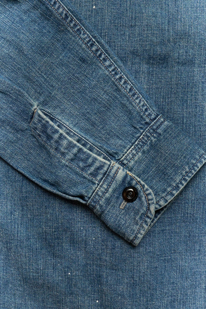 Fullcount Heavy Weight Denim Work Shirt - Indigo -Fullcount - URAHARA