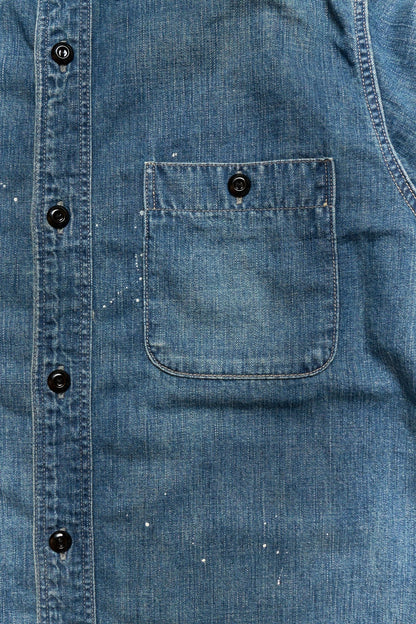 Fullcount Heavy Weight Denim Work Shirt - Indigo -Fullcount - URAHARA