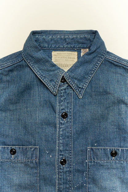 Fullcount Heavy Weight Denim Work Shirt - Indigo -Fullcount - URAHARA