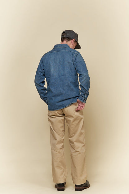 Fullcount Heavy Weight Denim Work Shirt - Indigo -Fullcount - URAHARA