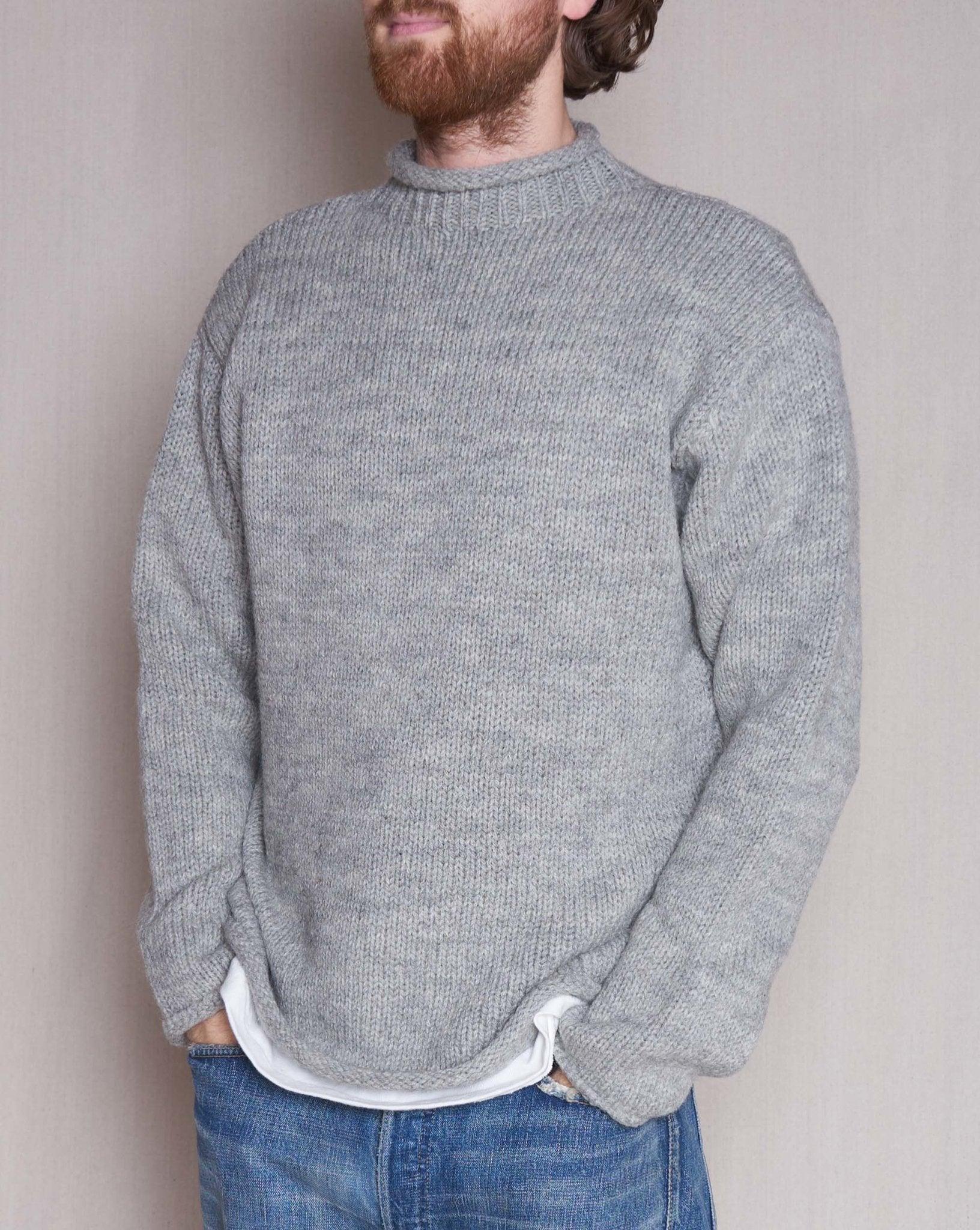 Fullcount Old Fisherman Wool Sweater - Heather Grey -Fullcount - URAHARA