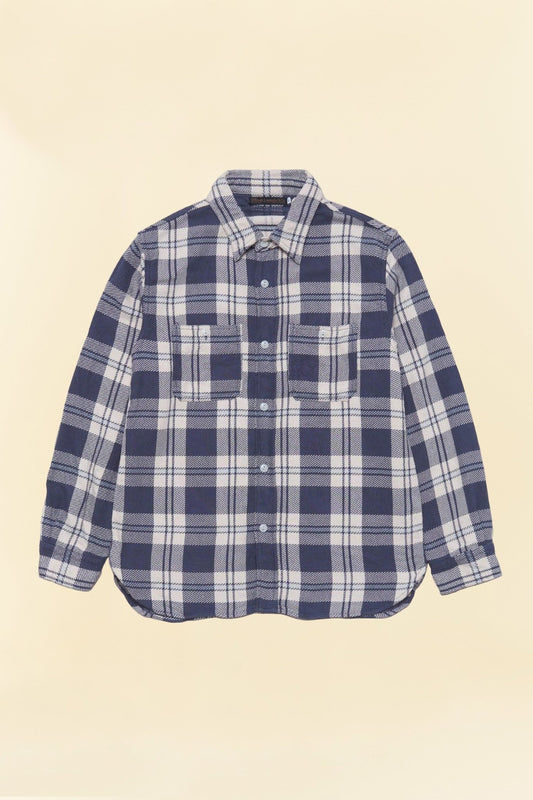 Fullcount Original Check Cotton Flannel Shirt - Navy -Fullcount - URAHARA