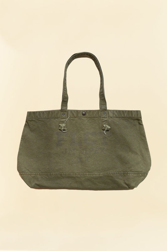 Fullcount Paraffin Canvas Coal Bag - Olive -Fullcount - URAHARA