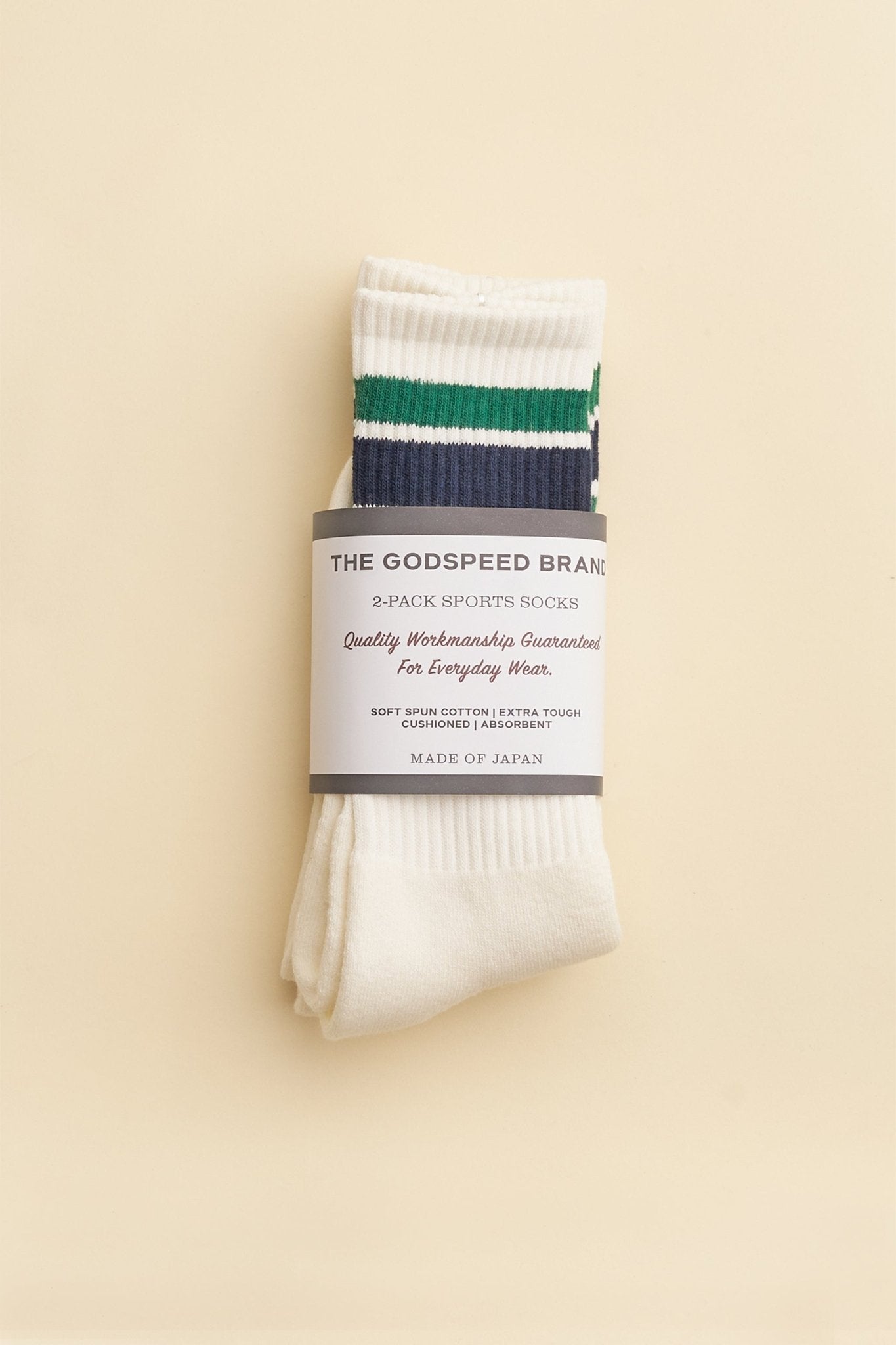 Godspeed 2-Pack Sports Socks - Green -Godspeed - URAHARA