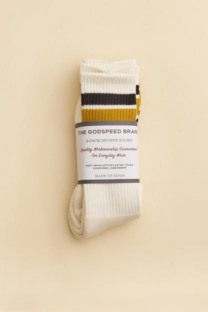 Godspeed 2-Pack Sports Socks - Mustard -Godspeed - URAHARA