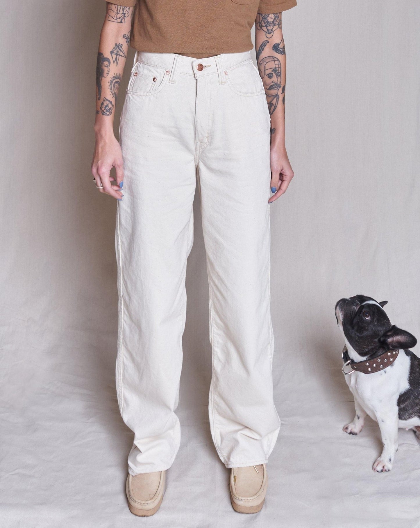 Godspeed 'Cloudkicker' Women's High-Rise Wide Leg Denim - Natural -Godspeed - URAHARA