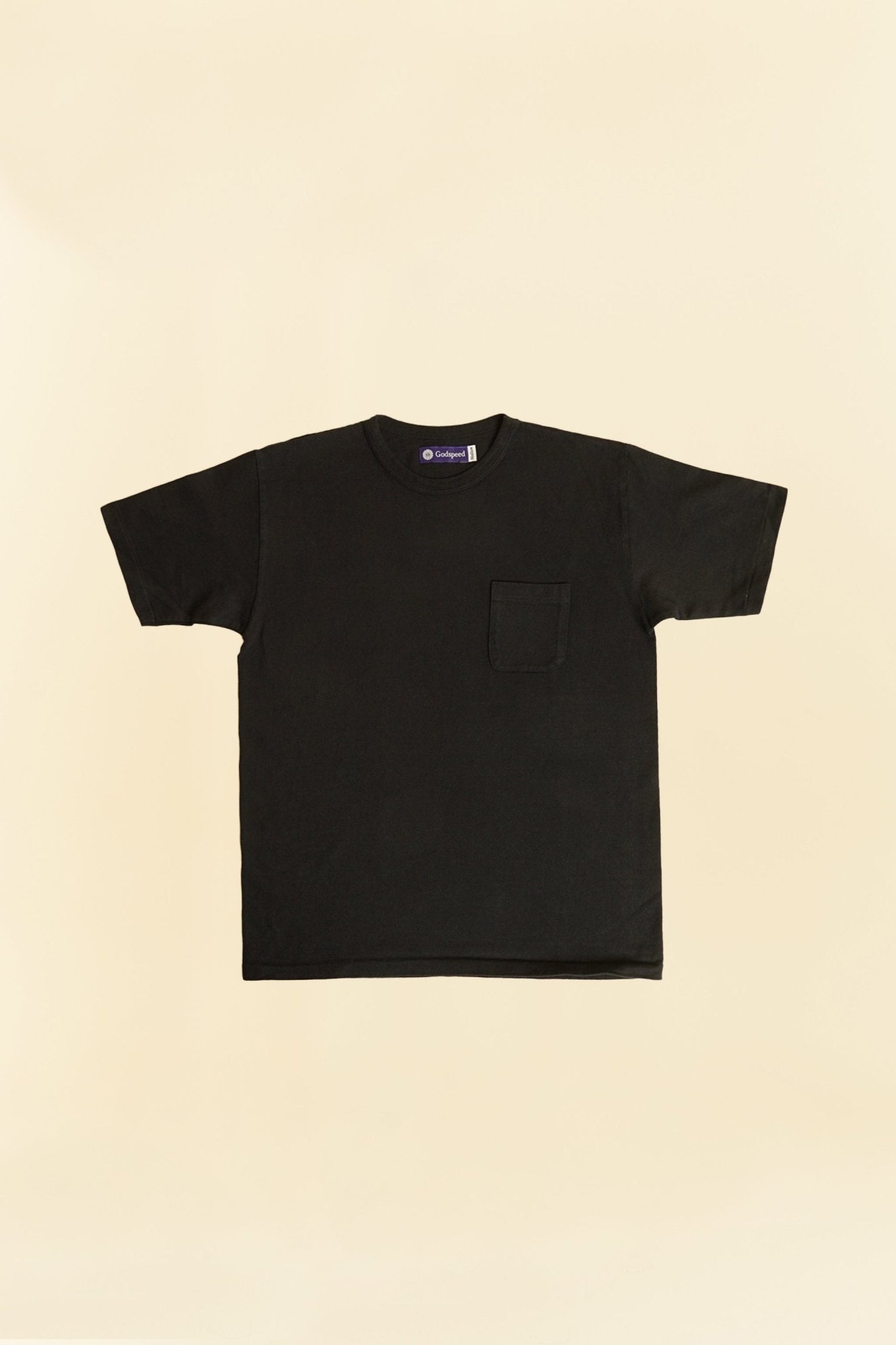 Godspeed Heavyweight Tsuriami 10oz Loopwheel Pocket T-Shirt - Black -Godspeed - URAHARA