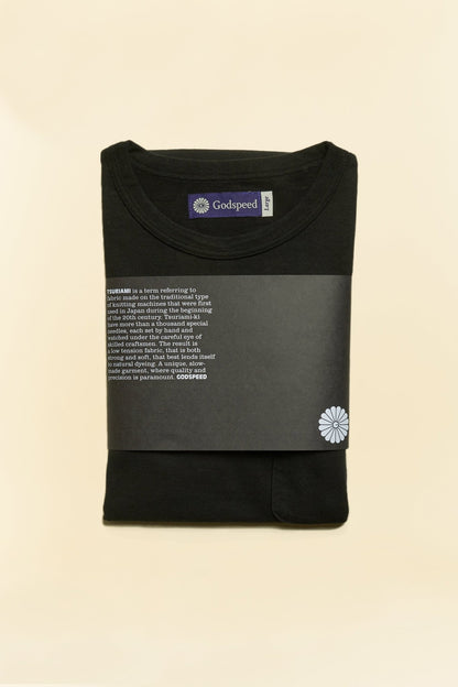 Godspeed Heavyweight Tsuriami 10oz Loopwheel Pocket T-Shirt - Black -Godspeed - URAHARA