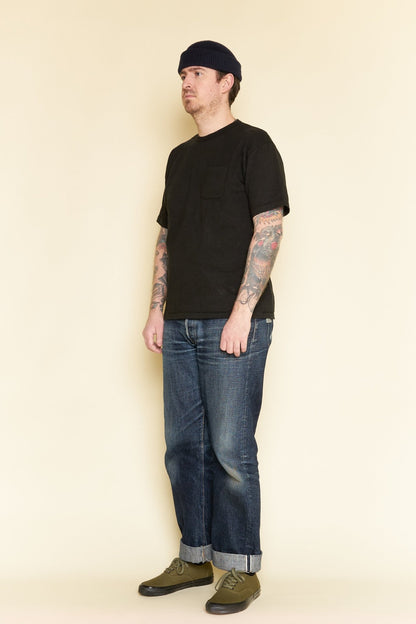 Godspeed Heavyweight Tsuriami 10oz Loopwheel Pocket T-Shirt - Black -Godspeed - URAHARA