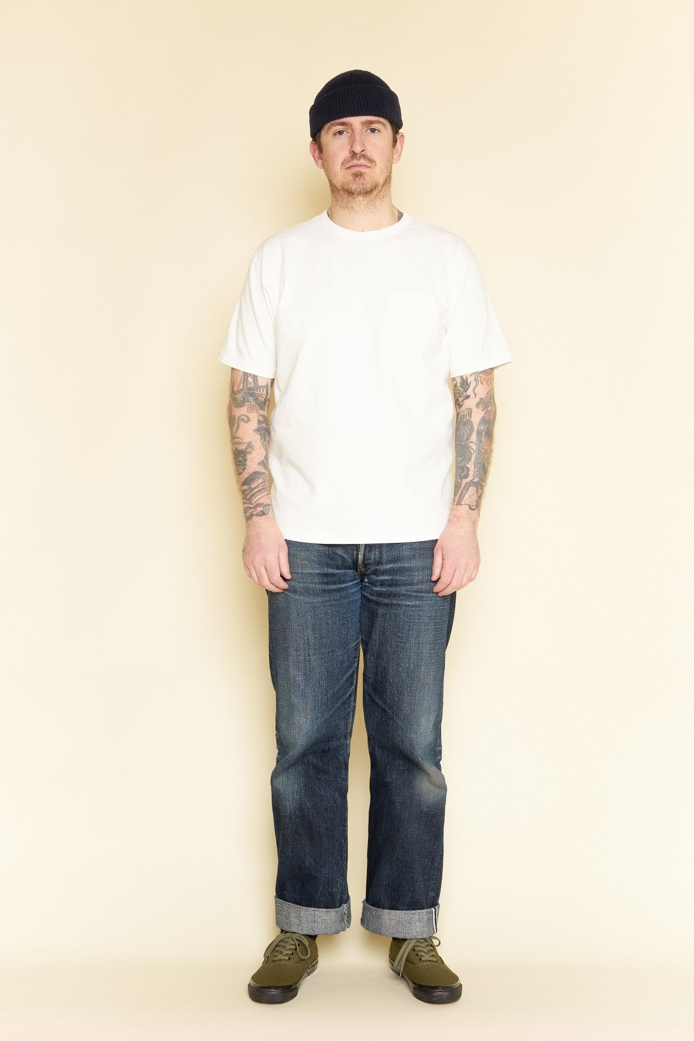 Godspeed Heavyweight Tsuriami 10oz Loopwheel Pocket T-Shirt - Natural -Godspeed - URAHARA