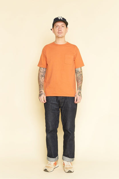 Godspeed Heavyweight Tsuriami 10oz Loopwheel Pocket T-Shirt - Orange -Godspeed - URAHARA