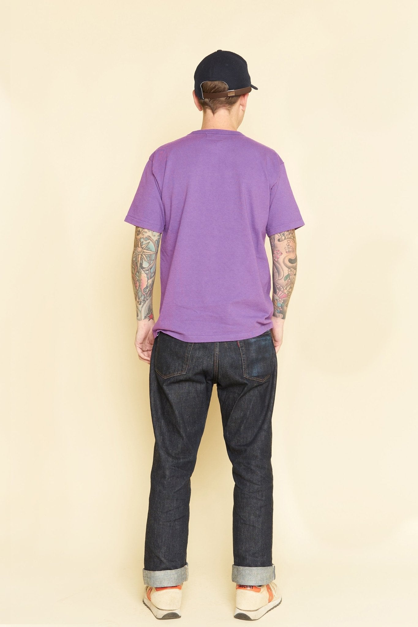 Godspeed Heavyweight Tsuriami 10oz Loopwheel Pocket T-Shirt - Purple -Godspeed - URAHARA