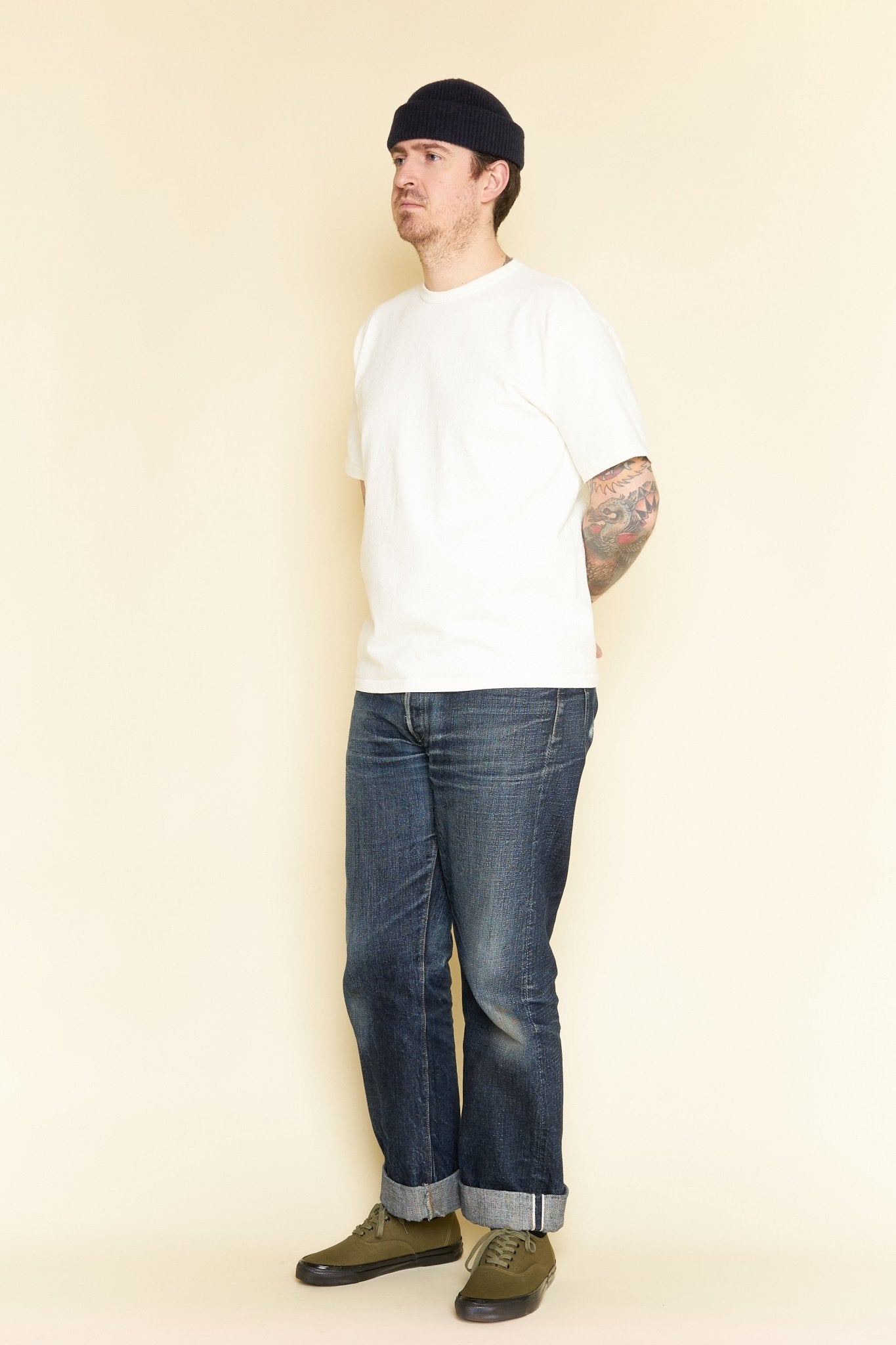 Godspeed Heavyweight Tsuriami 10oz Loopwheel T-Shirt - Natural -Godspeed - URAHARA