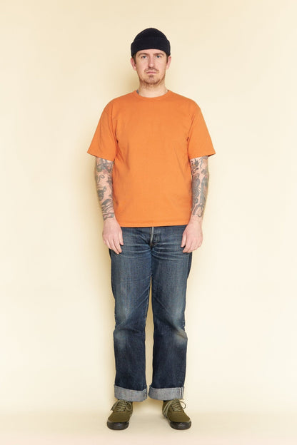 Godspeed Heavyweight Tsuriami 10oz Loopwheel T-Shirt - Orange -Godspeed - URAHARA