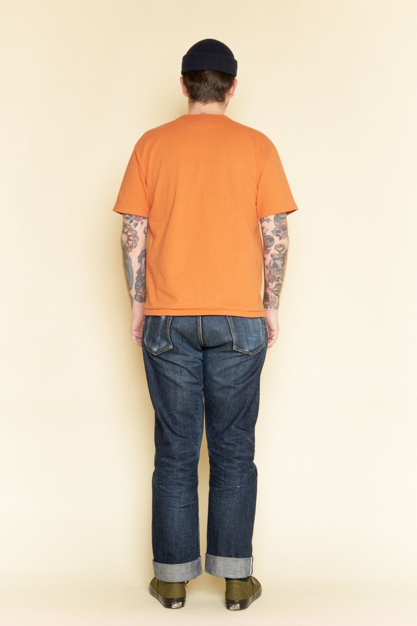 Godspeed Heavyweight Tsuriami 10oz Loopwheel T-Shirt - Orange -Godspeed - URAHARA