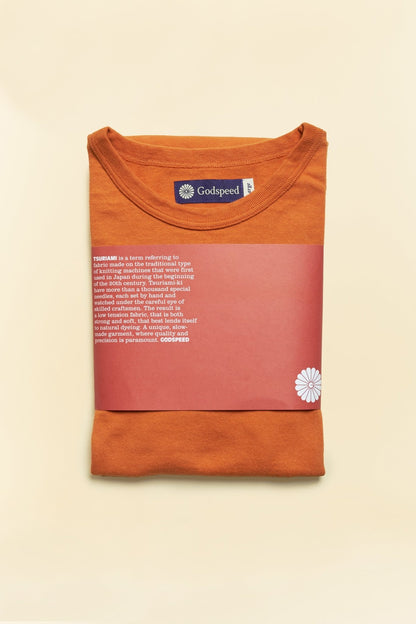 Godspeed Heavyweight Tsuriami 10oz Loopwheel T-Shirt - Orange -Godspeed - URAHARA