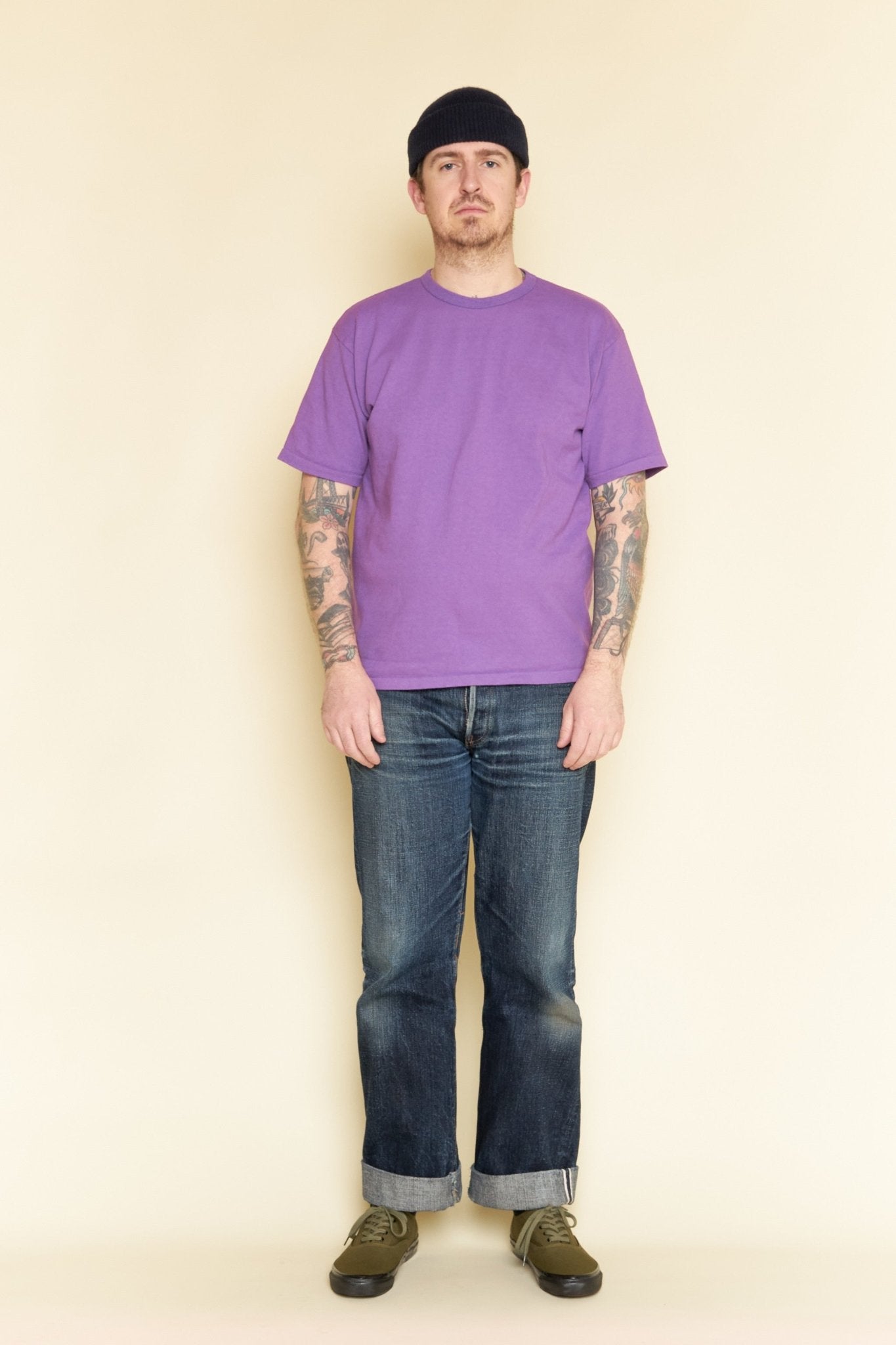 Godspeed Heavyweight Tsuriami 10oz Loopwheel T-Shirt - Purple -Godspeed - URAHARA