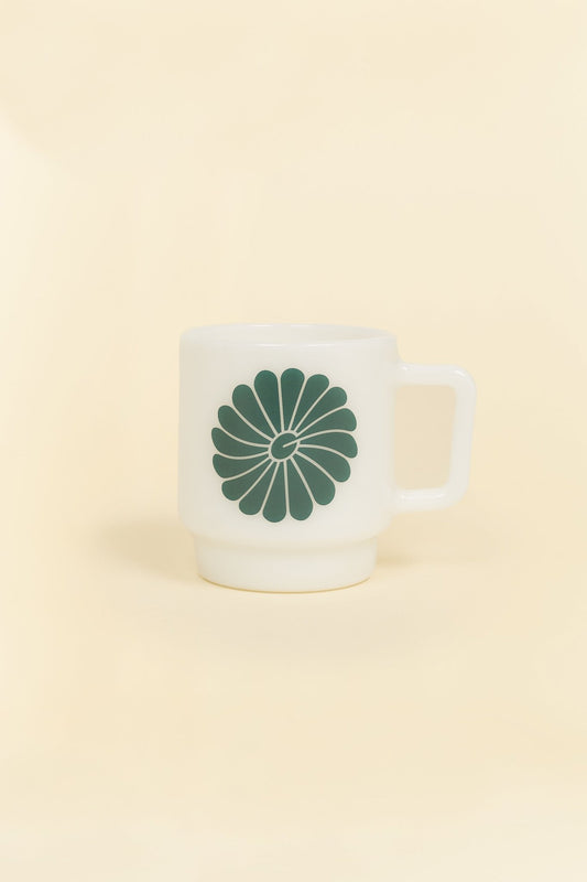 Godspeed Milk Glass 'Perseverance' Stacking Mug - Green -Godspeed - URAHARA