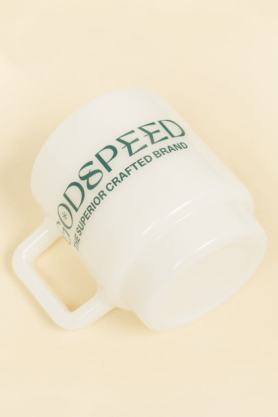 Godspeed Milk Glass 'Perseverance' Stacking Mug - Green