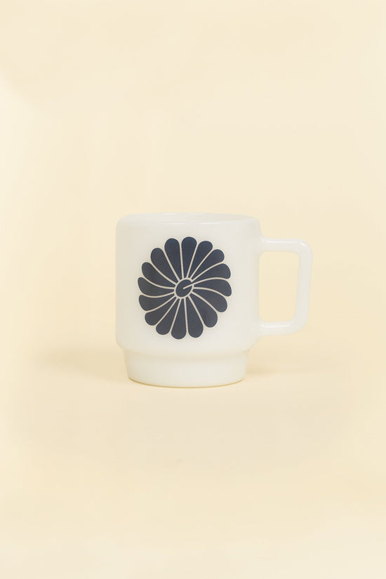 Godspeed Milk Glass 'Perseverance' Stacking Mug - Indigo