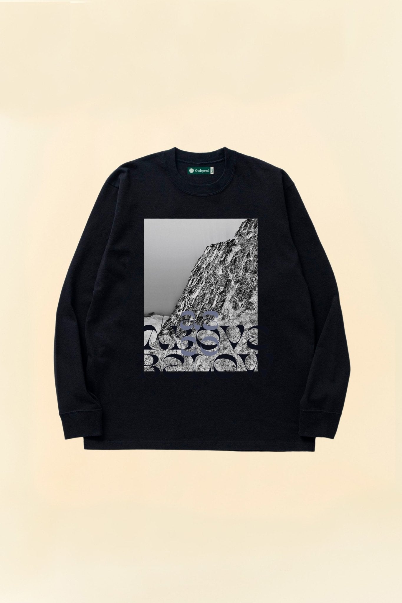 Godspeed Superior Organic L/S T-Shirt 'Ascent' - Black -Godspeed - URAHARA