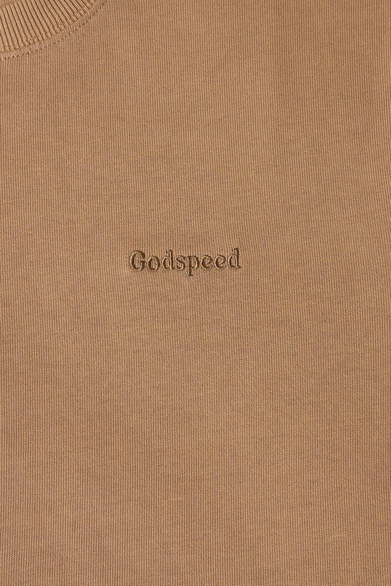 Godspeed Tonal Mini Logo Heavyweight Organic T-Shirt - Brown -Godspeed - URAHARA