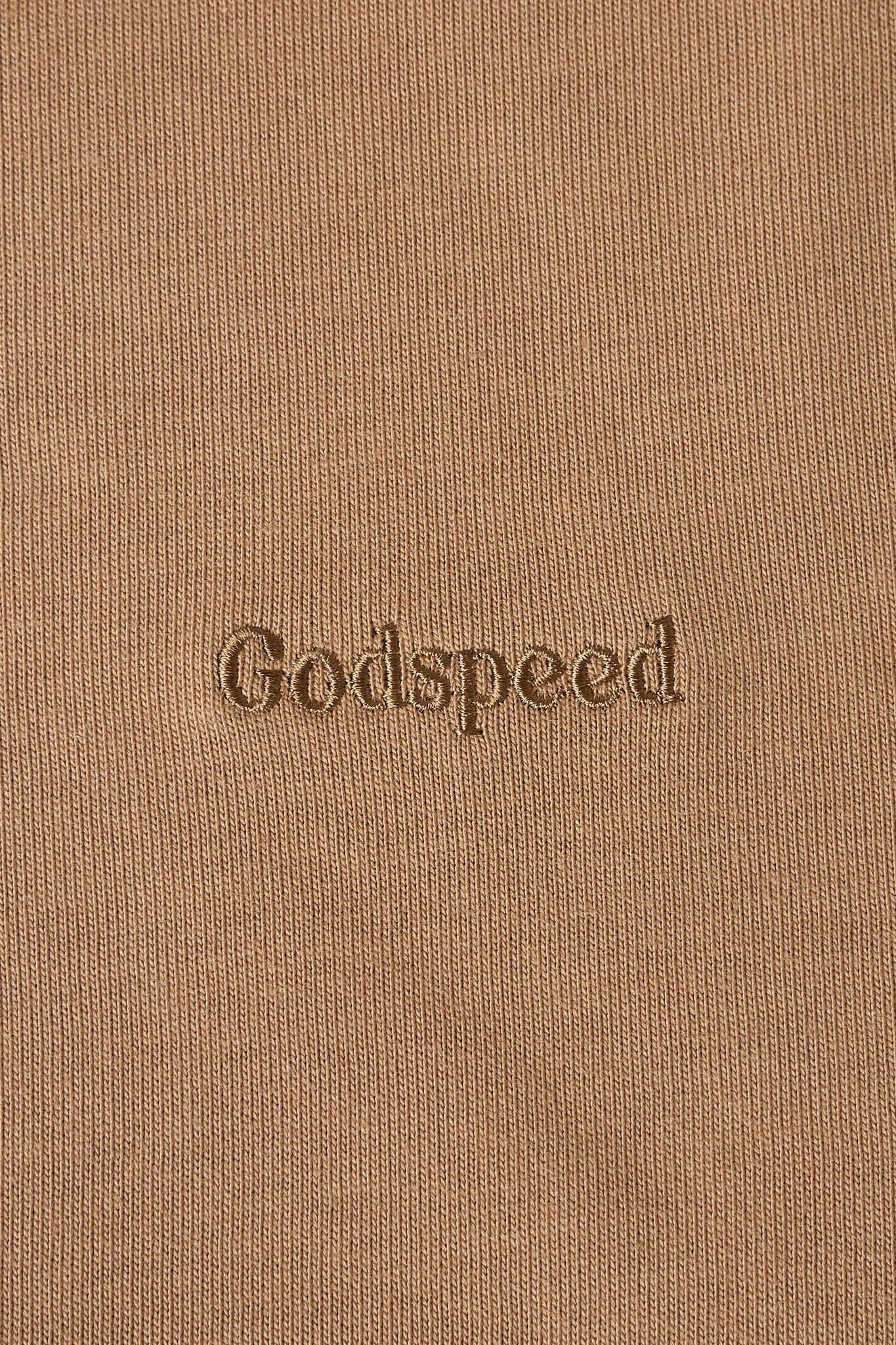 Godspeed Tonal Mini Logo Heavyweight Organic T-Shirt - Brown -Godspeed - URAHARA