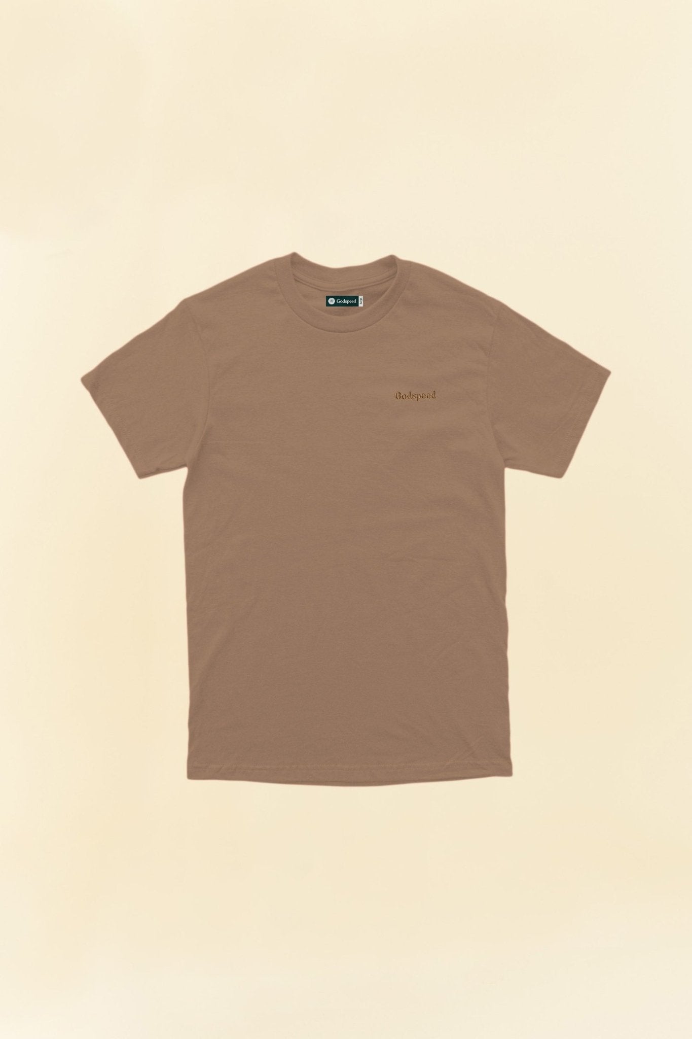 Godspeed Tonal Mini Logo Heavyweight Organic T-Shirt - Brown -Godspeed - URAHARA